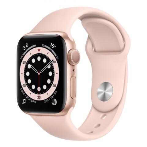 Apple Watch Series 6 44毫米 GPS版 金色铝金属表壳 粉砂色运动表带 智能手表